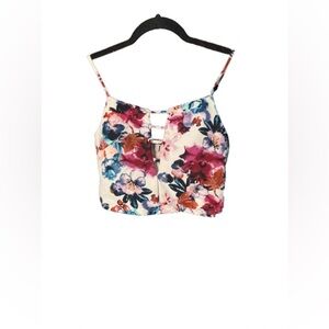 Charlotte Russe - Floral Crop Top - S